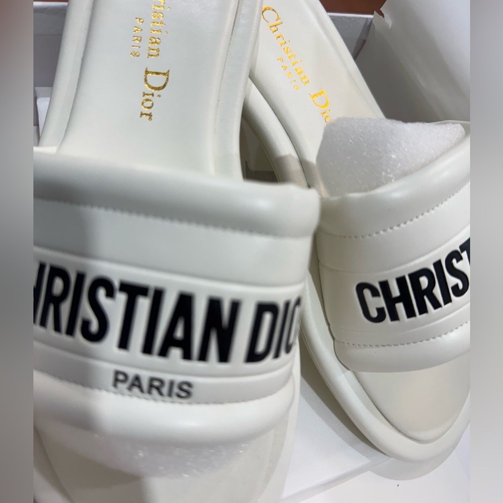 White Slide Sandals